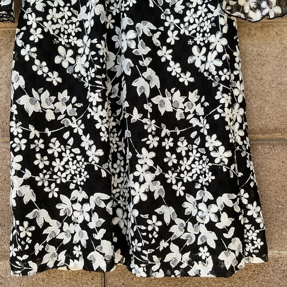 NWOT Karl Lagerfeld Carys Floral Lace Midi Dress Size 8 Whimsical Romantic